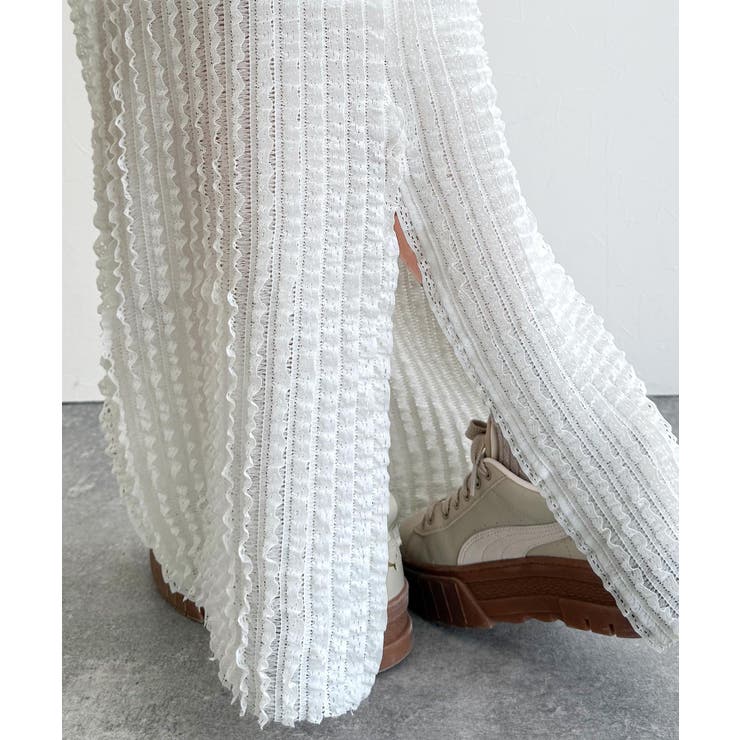 【mily bilet】華やかで魅力的。プチフリルIラインスカート(ロング丈） | Classical Elf  | 詳細画像22 