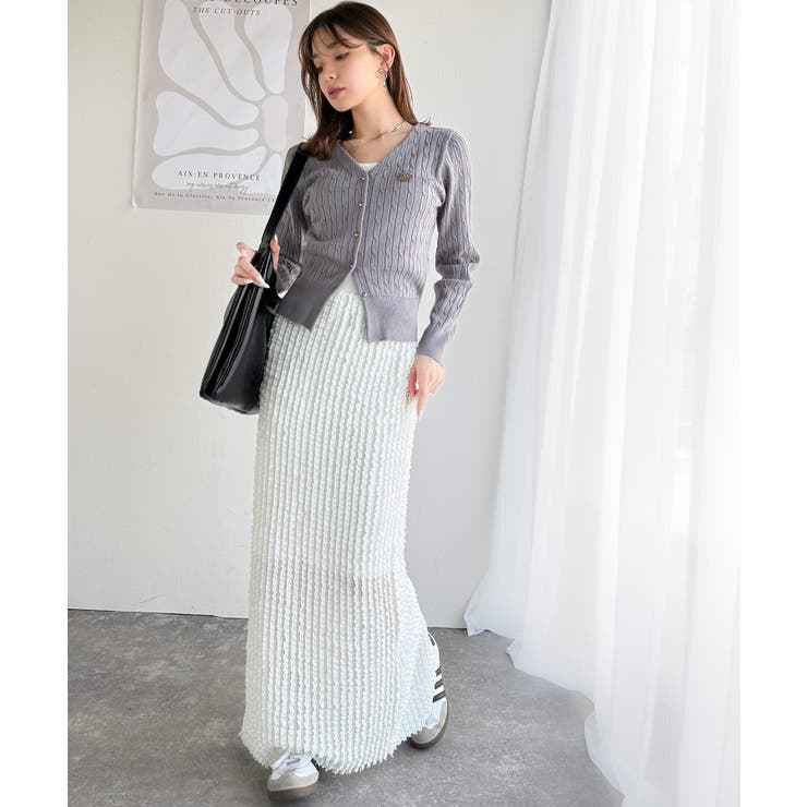 【mily bilet】華やかで魅力的。プチフリルIラインスカート(ロング丈） | Classical Elf  | 詳細画像5 