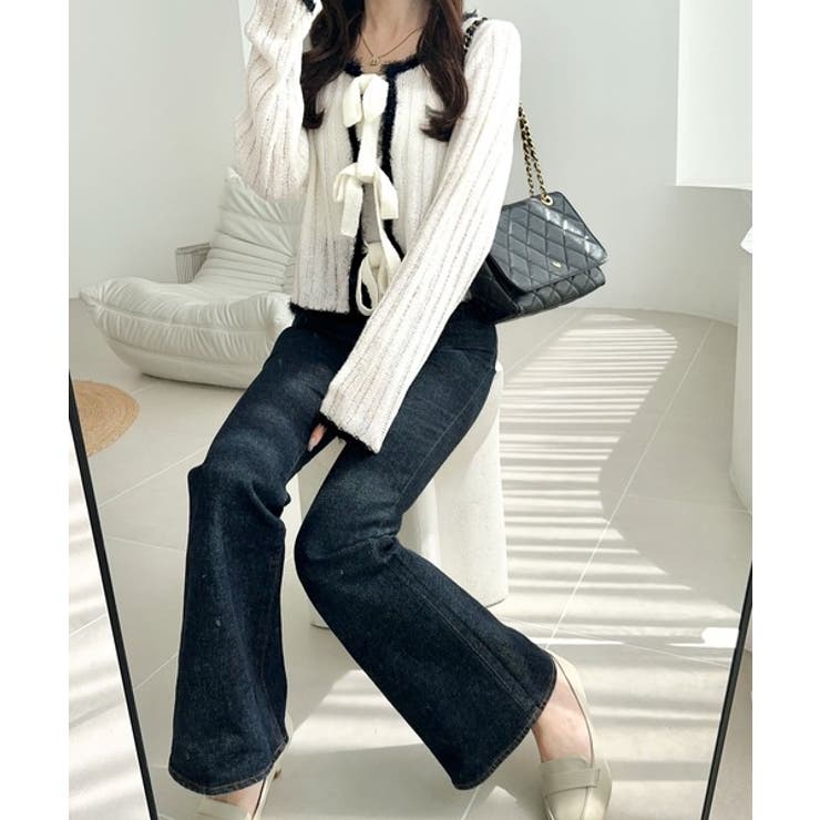 【mily bilet】ふわっとガーリー。透かし編みフェザー配色前後２WAYリボ… | Classical Elf  | 詳細画像2 