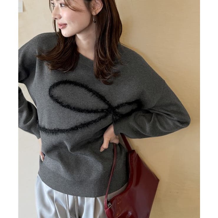 【mily bilet】ゆるっと可愛げ、ふわっと存在感。リボンフェザーコード刺繍… | Classical Elf  | 詳細画像6 