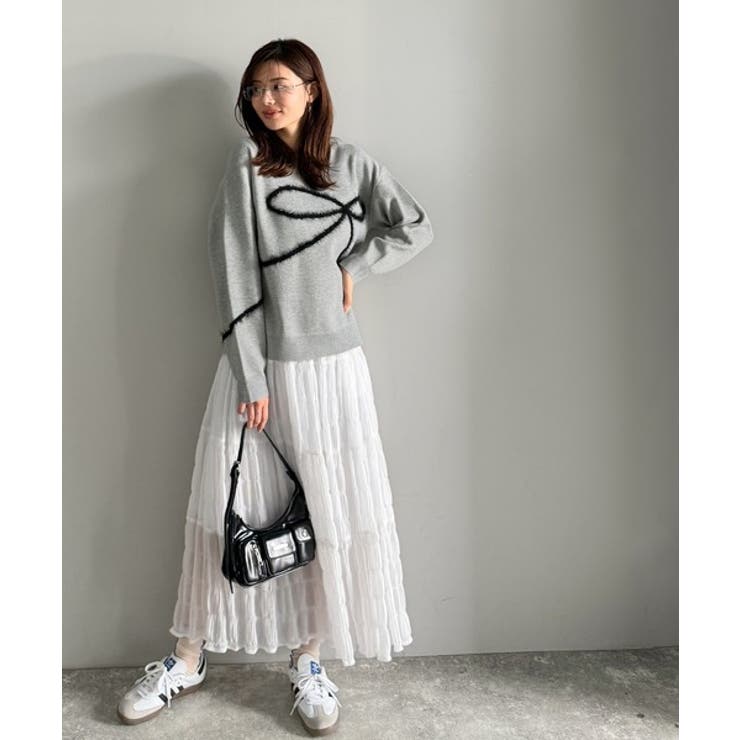 【mily bilet】ゆるっと可愛げ、ふわっと存在感。リボンフェザーコード刺繍… | Classical Elf  | 詳細画像11 