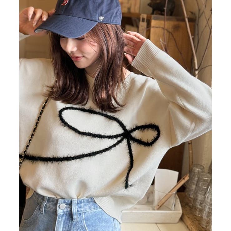 【mily bilet】ゆるっと可愛げ、ふわっと存在感。リボンフェザーコード刺繍… | Classical Elf  | 詳細画像15 