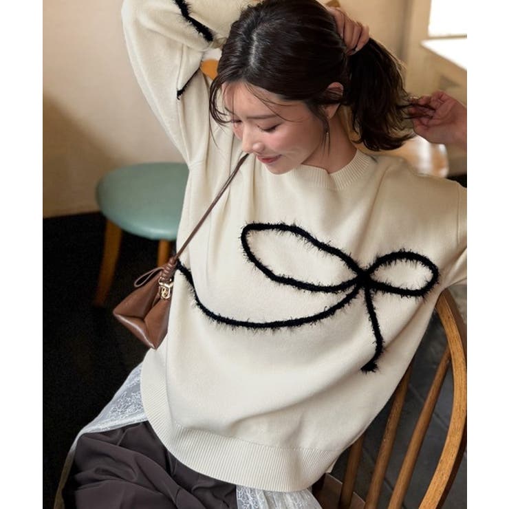 【mily bilet】ゆるっと可愛げ、ふわっと存在感。リボンフェザーコード刺繍… | Classical Elf  | 詳細画像16 