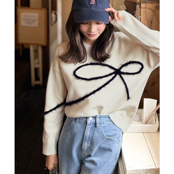 【mily bilet】ゆるっと可愛げ、ふわっと存在感。リボンフェザーコード刺繍… | Classical Elf  | 詳細画像18 