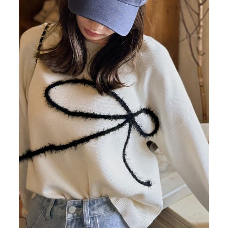 【mily bilet】ゆるっと可愛げ、ふわっと存在感。リボンフェザーコード刺繍… | Classical Elf  | 詳細画像19 