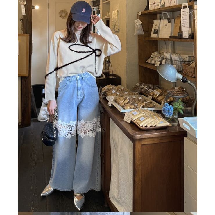 【mily bilet】ゆるっと可愛げ、ふわっと存在感。リボンフェザーコード刺繍… | Classical Elf  | 詳細画像20 