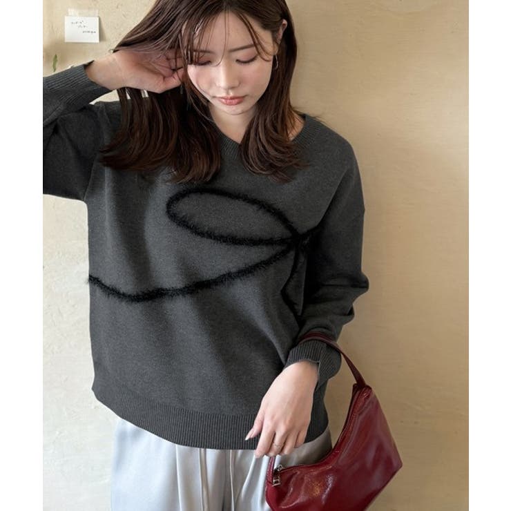 【mily bilet】ゆるっと可愛げ、ふわっと存在感。リボンフェザーコード刺繍… | Classical Elf  | 詳細画像5 