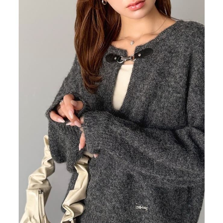 【mily bilet】癒しのモヘアタッチ。バックル使いVネックニット（長袖） | Classical Elf  | 詳細画像12 