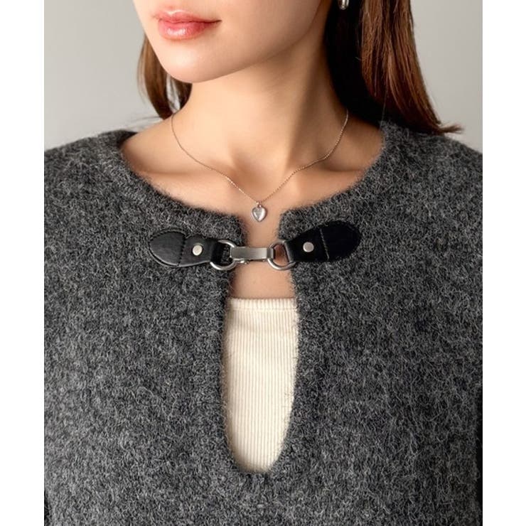 【mily bilet】癒しのモヘアタッチ。バックル使いVネックニット（長袖） | Classical Elf  | 詳細画像22 