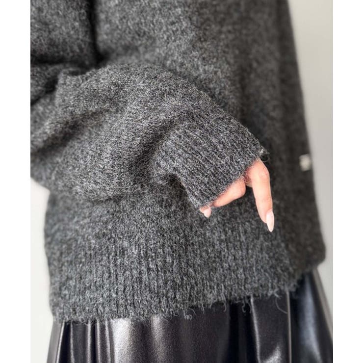 【mily bilet】癒しのモヘアタッチ。バックル使いVネックニット（長袖） | Classical Elf  | 詳細画像24 