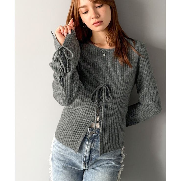 【mily bilet】レースアップデザインニットプルオーバー | Classical Elf  | 詳細画像11 