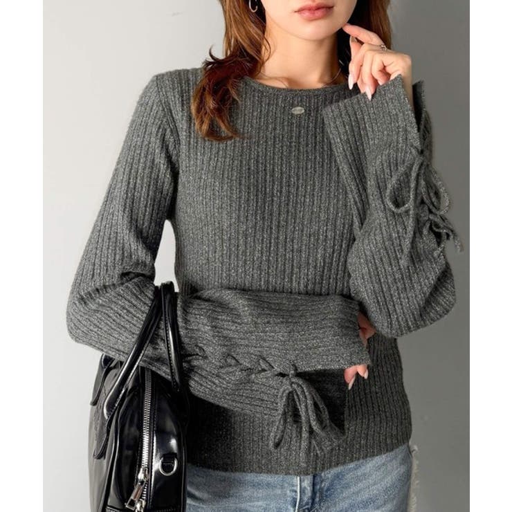 【mily bilet】レースアップデザインニットプルオーバー | Classical Elf  | 詳細画像13 