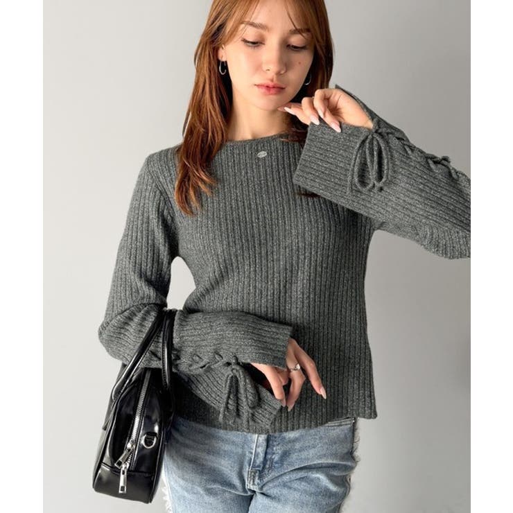 【mily bilet】レースアップデザインニットプルオーバー | Classical Elf  | 詳細画像14 