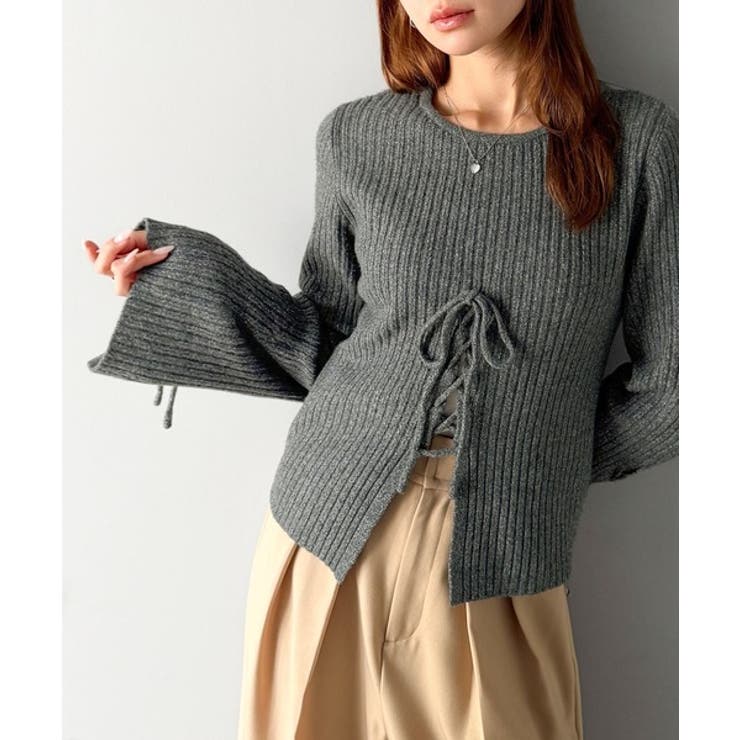 【mily bilet】レースアップデザインニットプルオーバー | Classical Elf  | 詳細画像17 