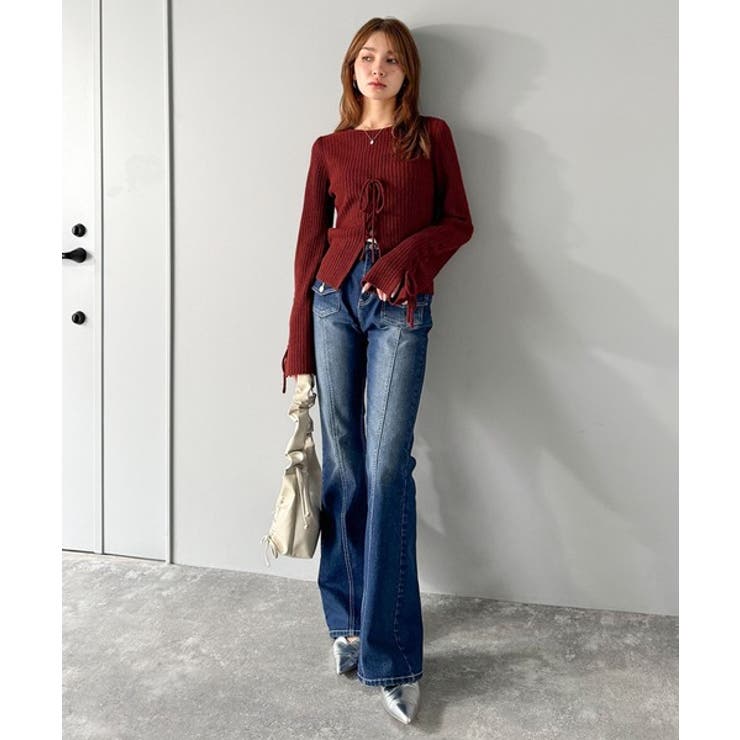 【mily bilet】レースアップデザインニットプルオーバー | Classical Elf  | 詳細画像21 