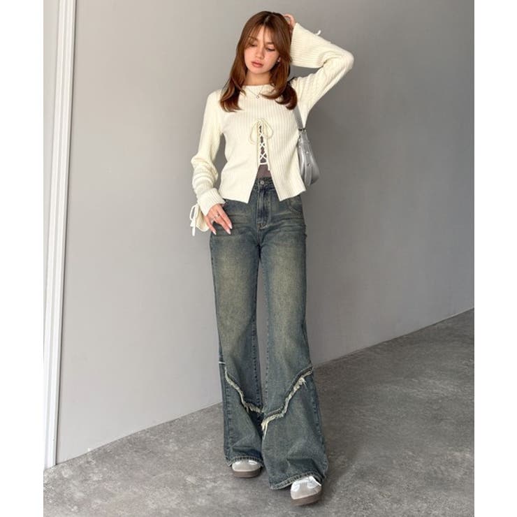 【mily bilet】レースアップデザインニットプルオーバー | Classical Elf  | 詳細画像4 