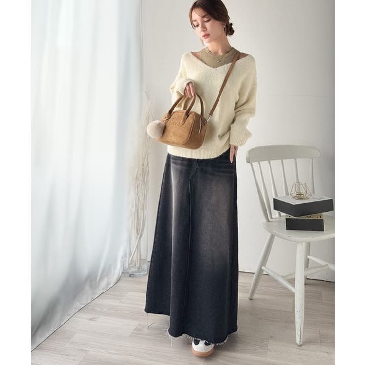 【mily bilet】洗練されたレイヤードスタイル！プレート使い異素材ニットレ… | Classical Elf  | 詳細画像8 