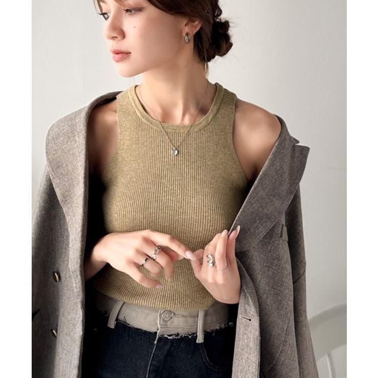 【mily bilet】洗練されたレイヤードスタイル！プレート使い異素材ニットレ… | Classical Elf  | 詳細画像10 