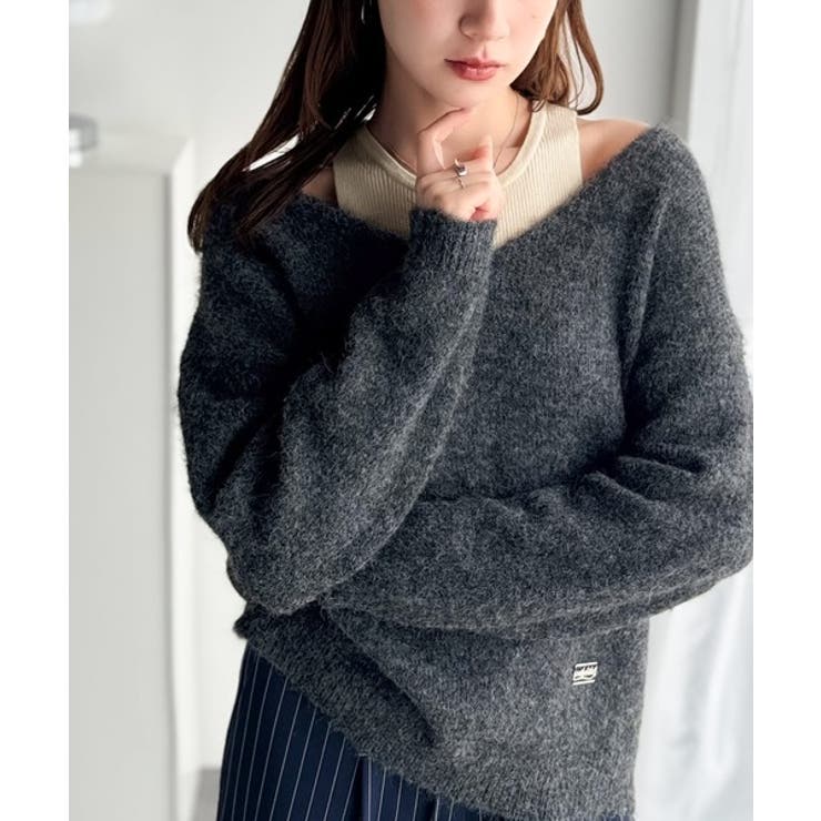 【mily bilet】洗練されたレイヤードスタイル！プレート使い異素材ニットレ… | Classical Elf  | 詳細画像12 