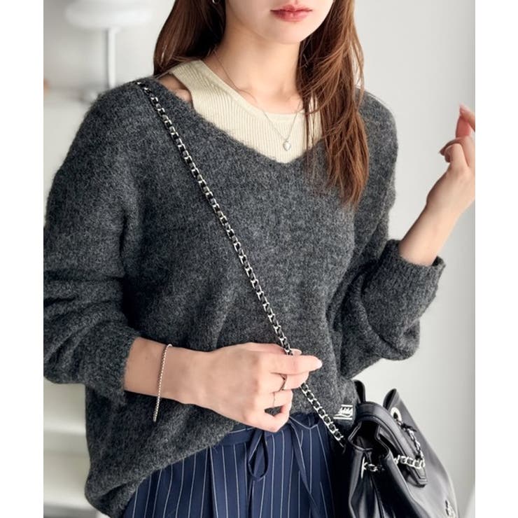 【mily bilet】洗練されたレイヤードスタイル！プレート使い異素材ニットレ… | Classical Elf  | 詳細画像16 