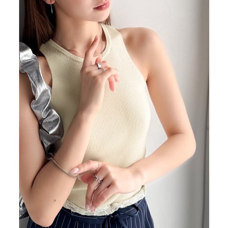 【mily bilet】洗練されたレイヤードスタイル！プレート使い異素材ニットレ… | Classical Elf  | 詳細画像17 