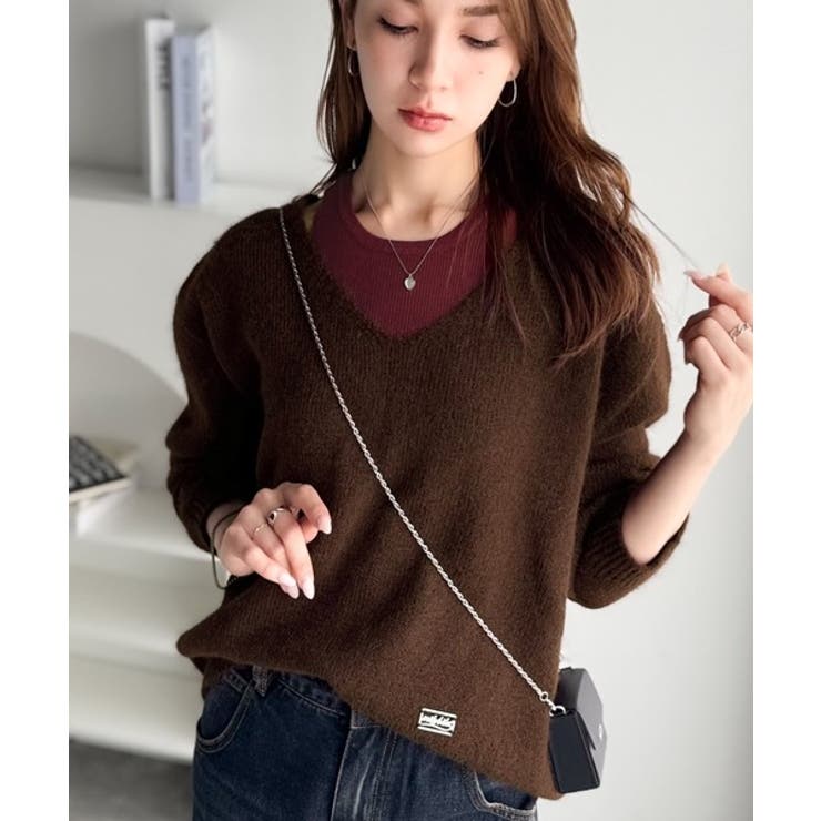 【mily bilet】洗練されたレイヤードスタイル！プレート使い異素材ニットレ… | Classical Elf  | 詳細画像22 