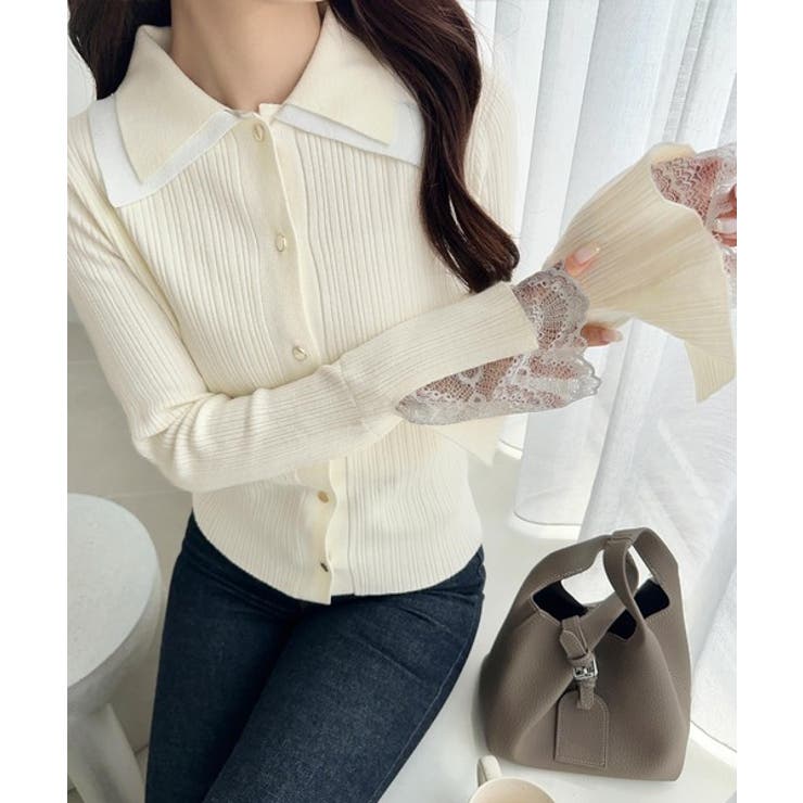 【mily bilet】ダブル襟ニットプルオーバー | Classical Elf  | 詳細画像7 