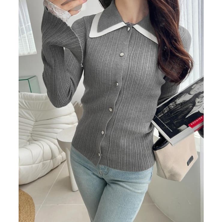 【mily bilet】ダブル襟ニットプルオーバー | Classical Elf  | 詳細画像11 