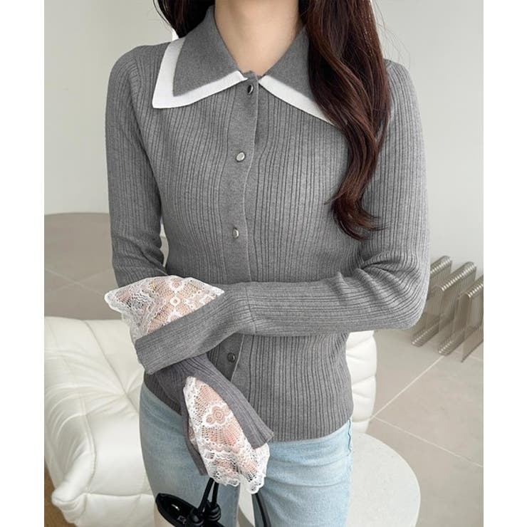 【mily bilet】ダブル襟ニットプルオーバー | Classical Elf  | 詳細画像12 