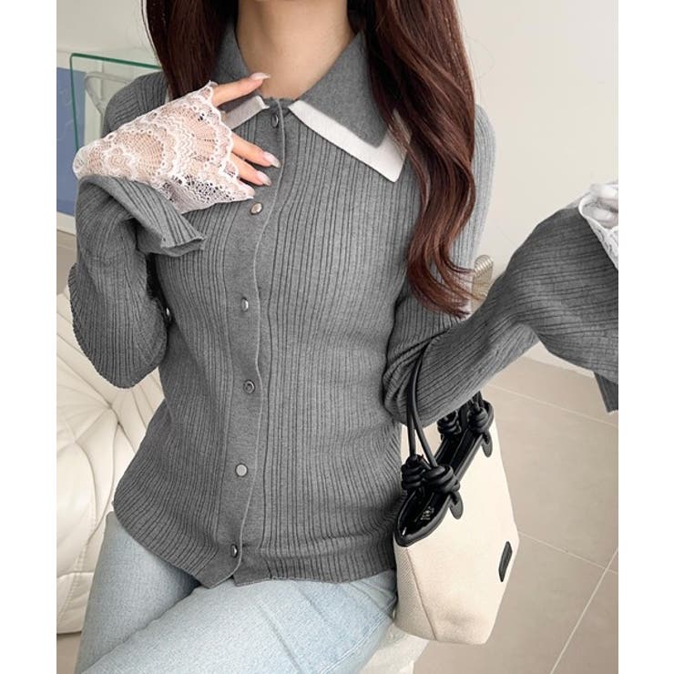 【mily bilet】ダブル襟ニットプルオーバー | Classical Elf  | 詳細画像13 