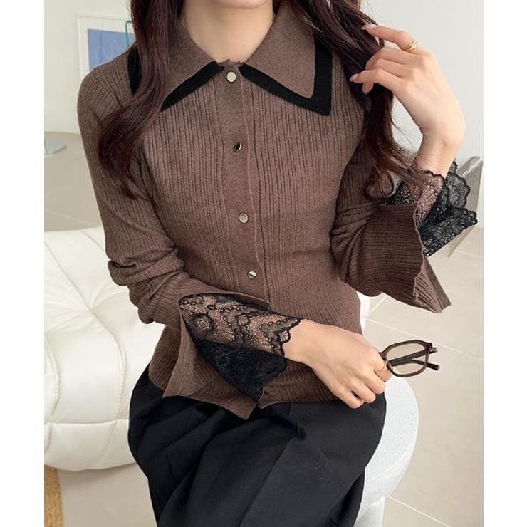 【mily bilet】ダブル襟ニットプルオーバー | Classical Elf  | 詳細画像23 