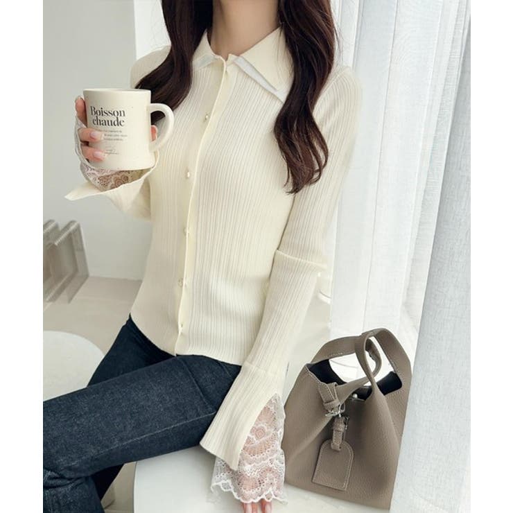 【mily bilet】ダブル襟ニットプルオーバー | Classical Elf  | 詳細画像2 