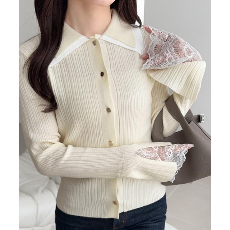 【mily bilet】ダブル襟ニットプルオーバー | Classical Elf  | 詳細画像3 