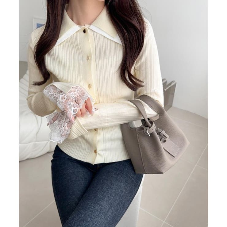 【mily bilet】ダブル襟ニットプルオーバー | Classical Elf  | 詳細画像4 