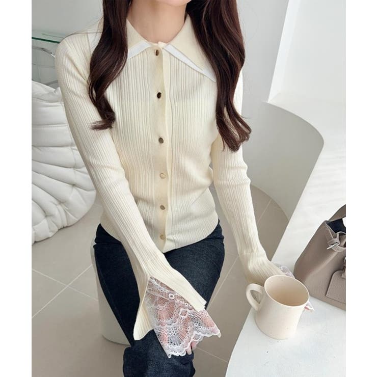 【mily bilet】ダブル襟ニットプルオーバー | Classical Elf  | 詳細画像5 