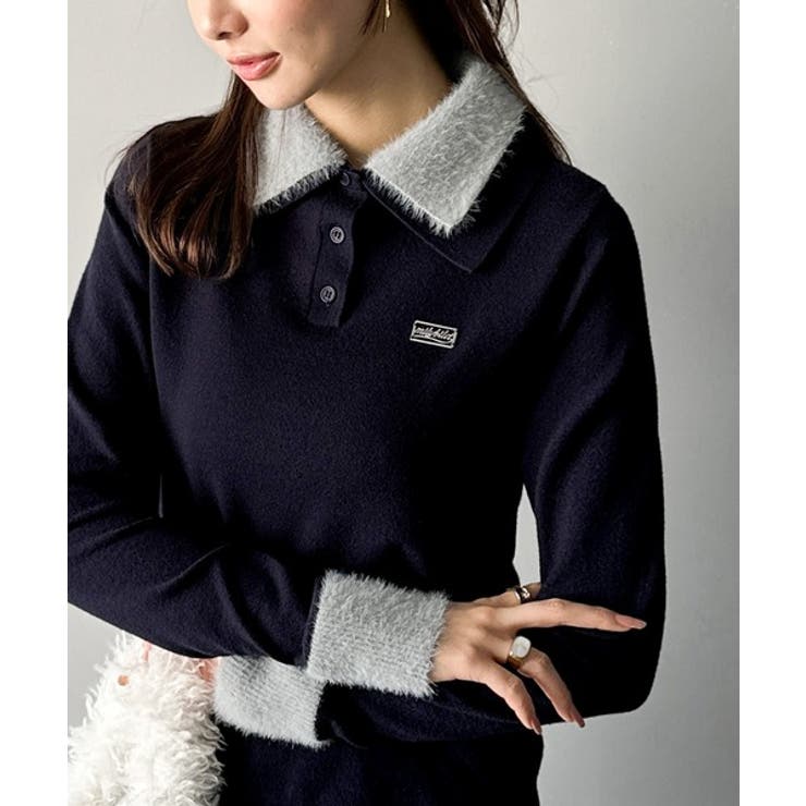 ネイビー | 【mily bilet】上品とカジュアルを叶える、大人コーデが即完成。ファー使い… | Classical Elf 