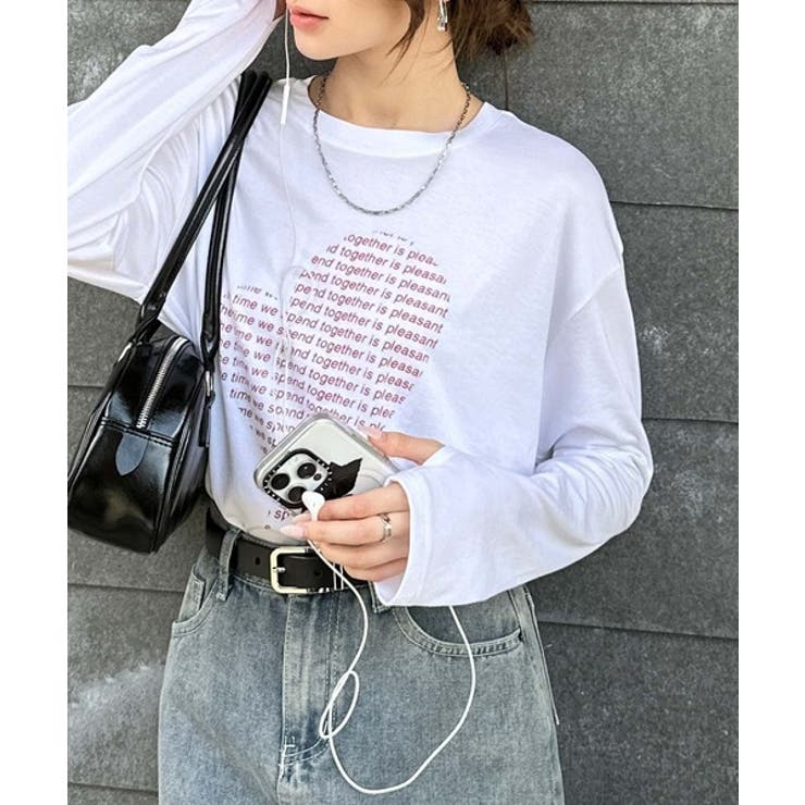 ホワイト | 【mily bilet】 ハートが映える♪大人カジュアルMIX◎ハートグラフィッ… | Classical Elf 