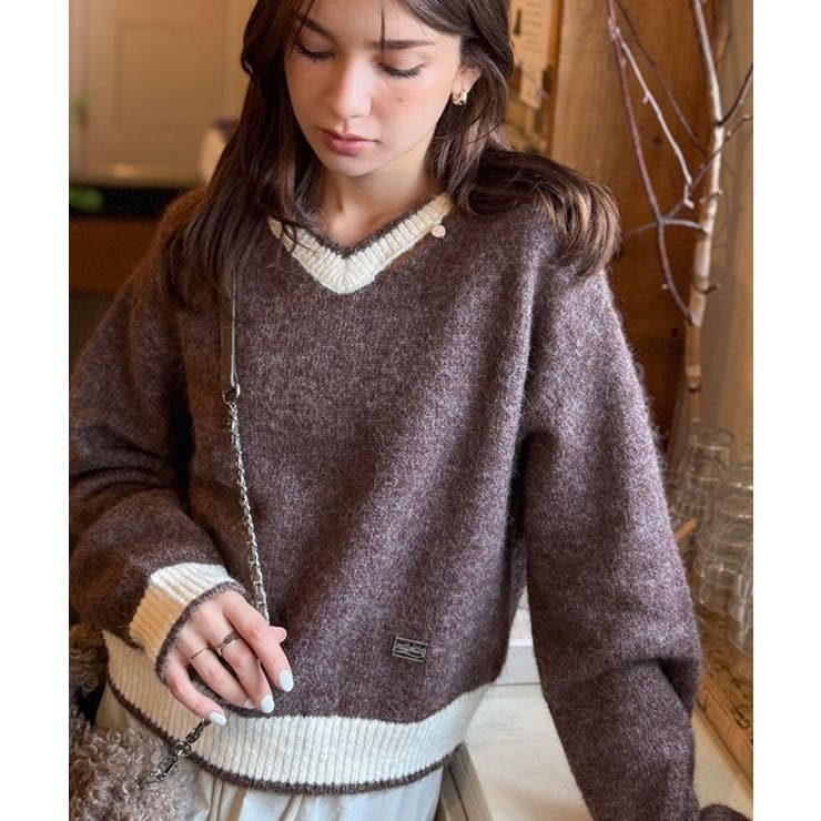 ブラウン | 【mily bilet】上品に、可愛く。大人の抜け感を演出する。スリット見せロゴ… | Classical Elf 