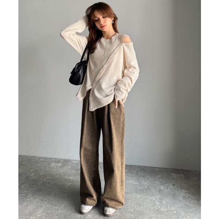 【mily bilet】秋冬もヘルシーに肌見せ！ふわもち肩見せ斜め切り替え２WA… | Classical Elf  | 詳細画像7 