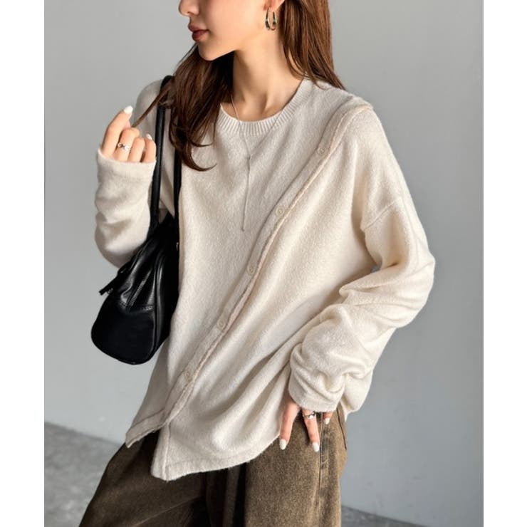 【mily bilet】秋冬もヘルシーに肌見せ！ふわもち肩見せ斜め切り替え２WA… | Classical Elf  | 詳細画像9 