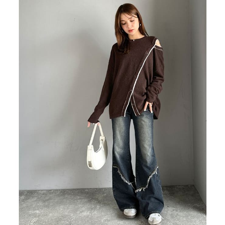 【mily bilet】秋冬もヘルシーに肌見せ！ふわもち肩見せ斜め切り替え２WA… | Classical Elf  | 詳細画像22 