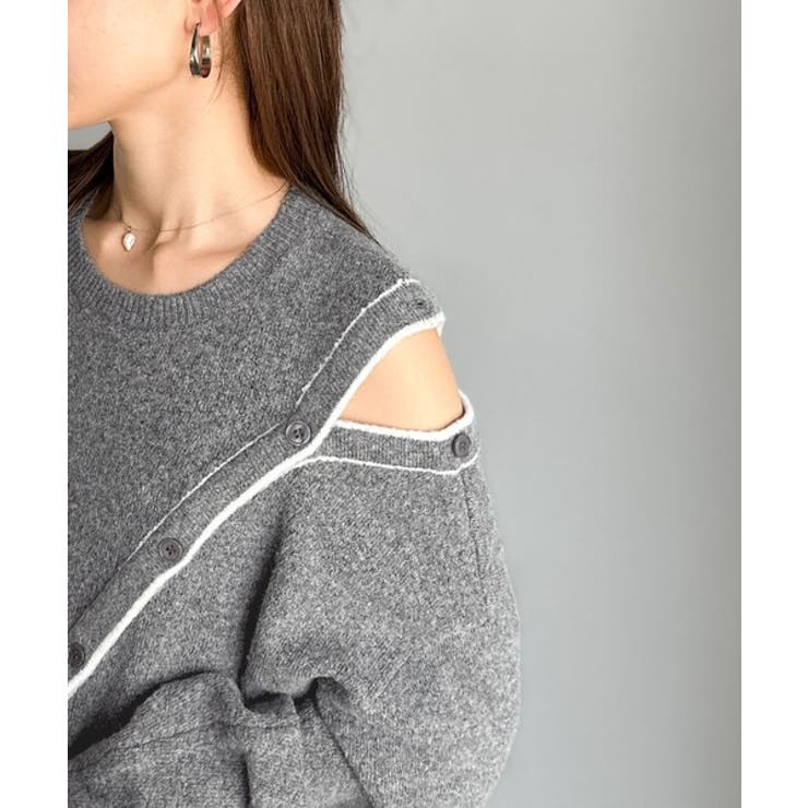 【mily bilet】秋冬もヘルシーに肌見せ！ふわもち肩見せ斜め切り替え２WA… | Classical Elf  | 詳細画像25 