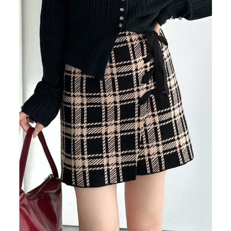 【mily bilet】旬なクラシカルムード◎巻きスカート風リボン使いチェックニ… | Classical Elf  | 詳細画像14 