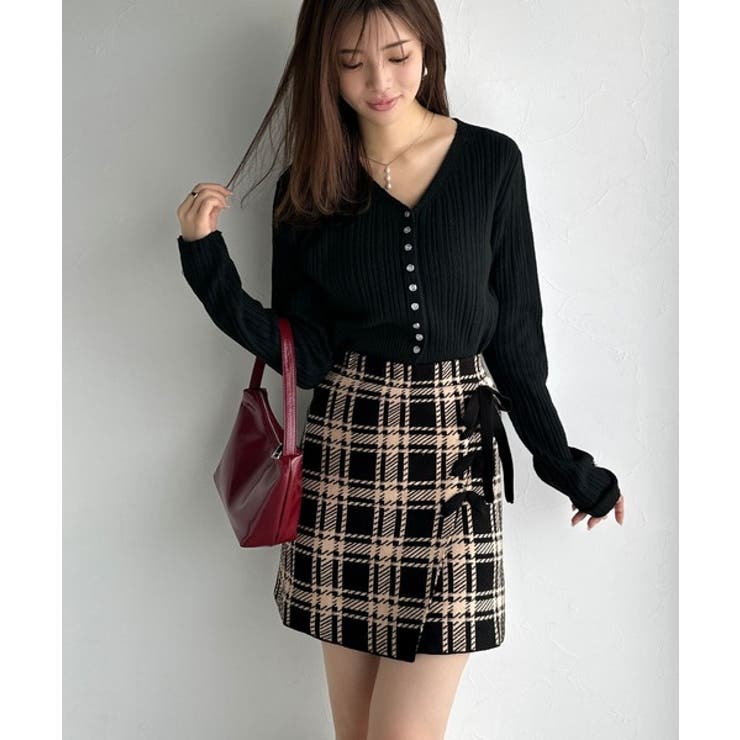 【mily bilet】旬なクラシカルムード◎巻きスカート風リボン使いチェックニ… | Classical Elf  | 詳細画像15 