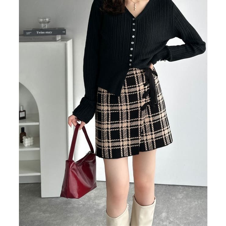 【mily bilet】旬なクラシカルムード◎巻きスカート風リボン使いチェックニ… | Classical Elf  | 詳細画像17 