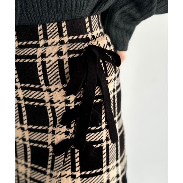 【mily bilet】旬なクラシカルムード◎巻きスカート風リボン使いチェックニ… | Classical Elf  | 詳細画像18 