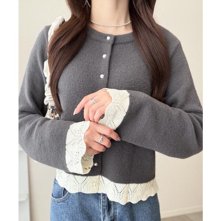 【mily bilet】裾レースとパールが、大人の甘さを引き立てる。前後2way… | Classical Elf  | 詳細画像18 