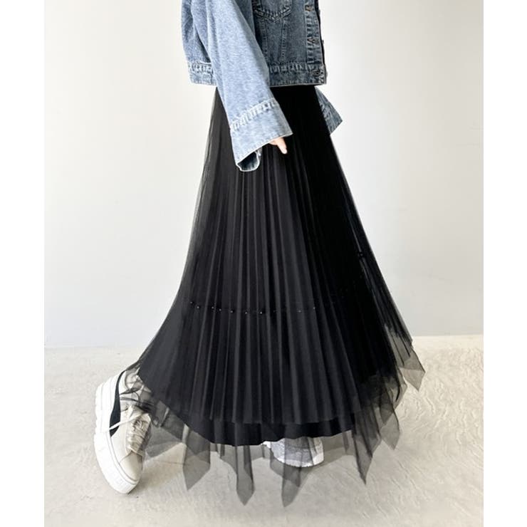 ふんわり大人フェミニン。パール使いリバーシブル２wayチュールスカート | Classical Elf  | 詳細画像14 