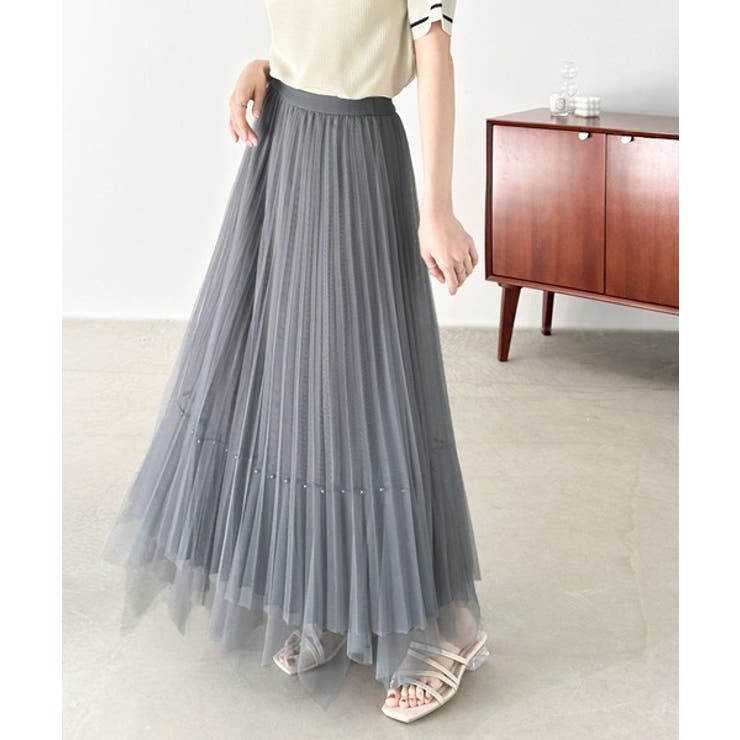 ふんわり大人フェミニン。パール使いリバーシブル２wayチュールスカート | Classical Elf  | 詳細画像18 