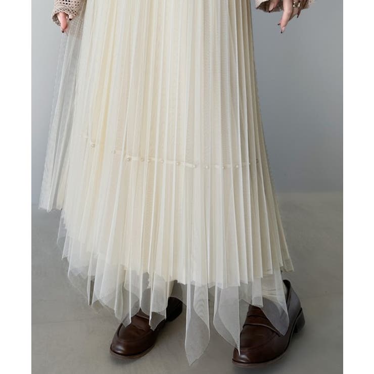 ふんわり大人フェミニン。パール使いリバーシブル２wayチュールスカート | Classical Elf  | 詳細画像21 